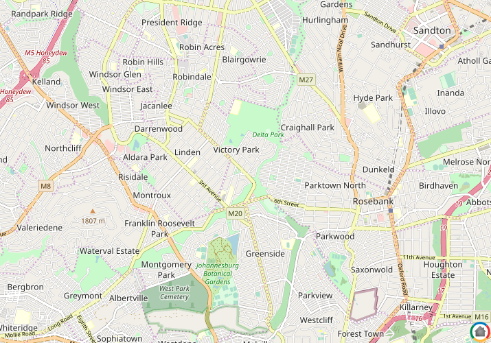Map location of Victory Park